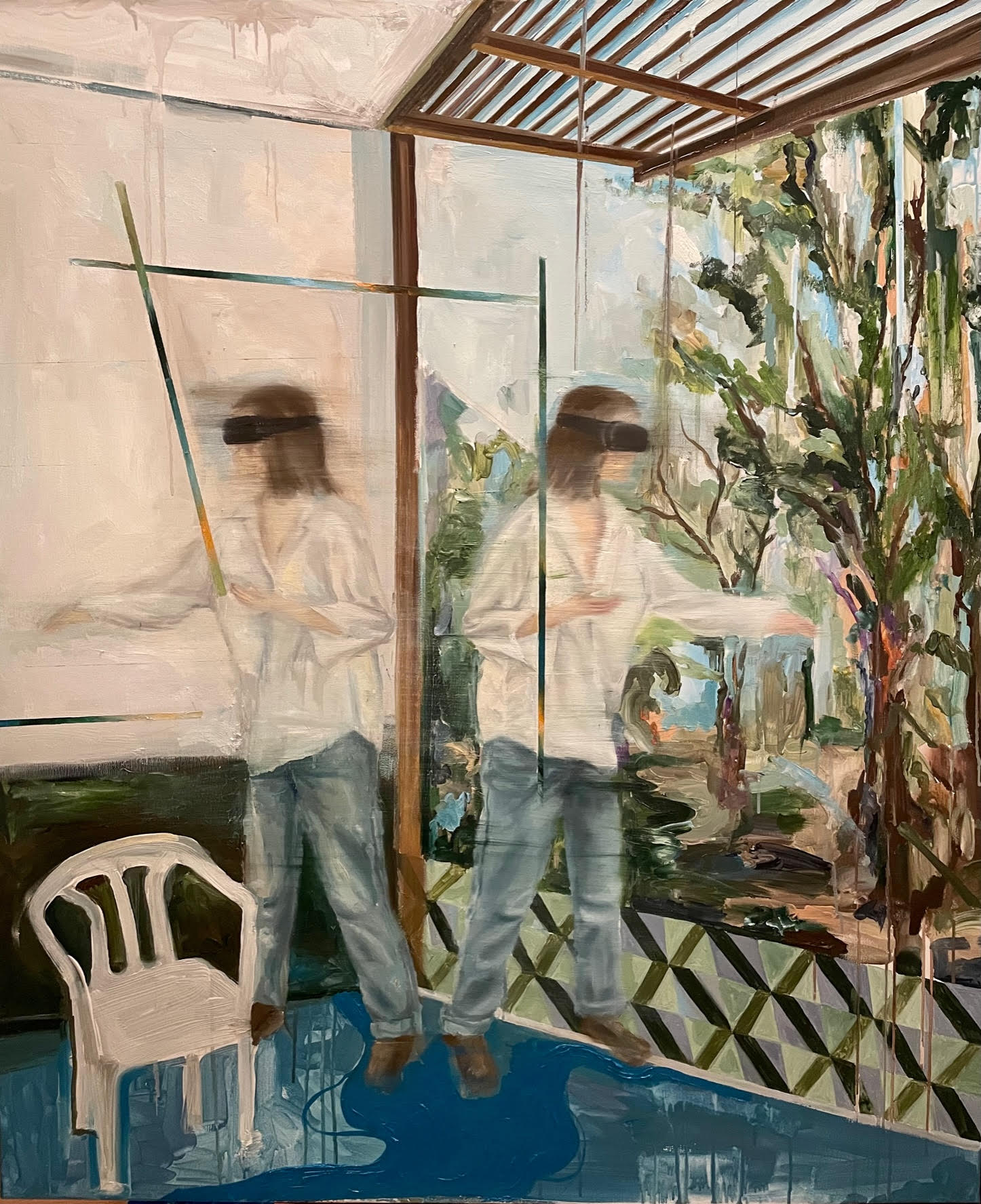 "Hide and seek", oil on canvas, 140x120cm